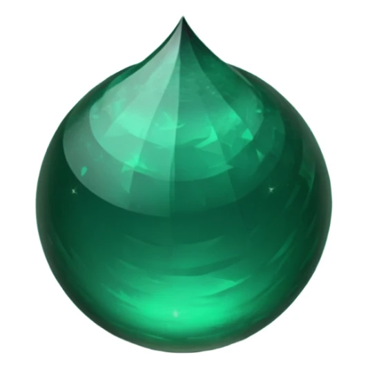 create for me pulsating emoji based on this 🫶, make it dark dark dark emerald with texture of actual emerald and pulsating from smaller to bigger sticker