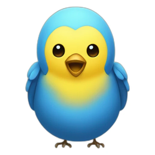 little nightingales one yellow and one blue sticker