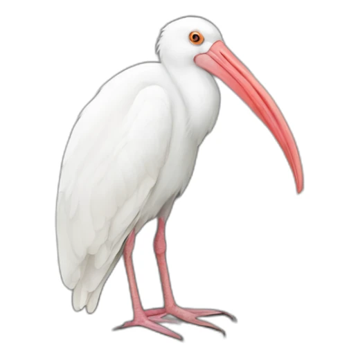 Australian white ibis peaking out of a recycling bin sticker