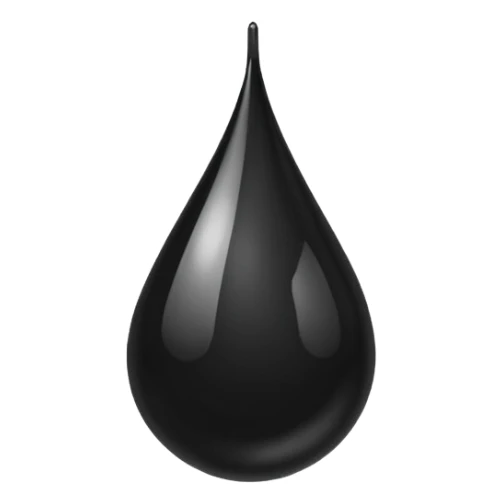A drop of dark oil sticker