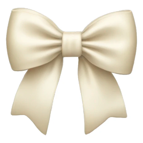 Cream bow  sticker