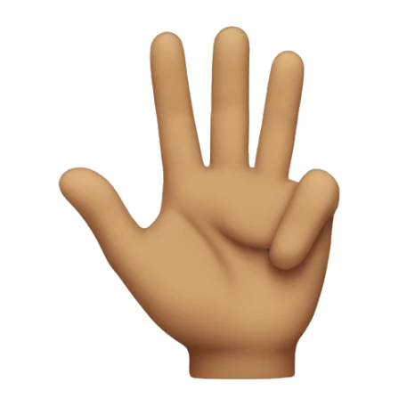 A simple emoji that makes the sign listens with his fingers sticker