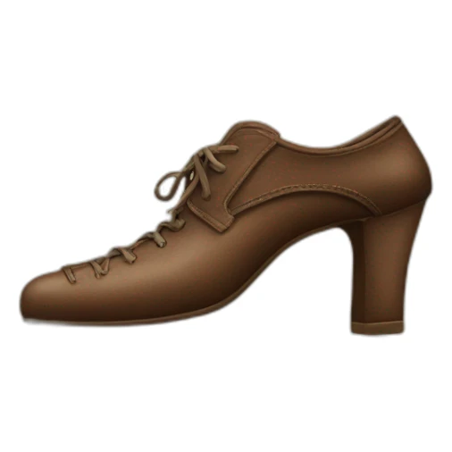 Zapato de mujer gigante y hombre pequeño al lado sticker