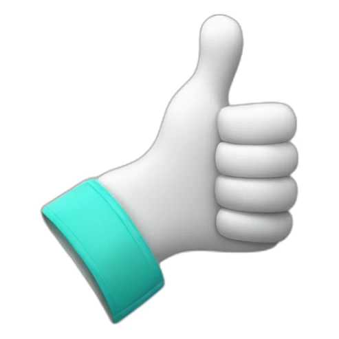 Thumbs up medical glove sticker