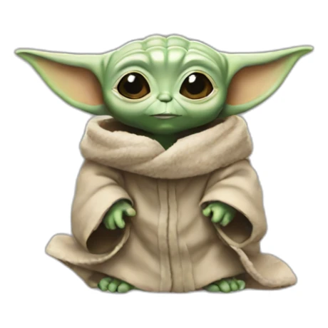 Baby Yoda play sticker