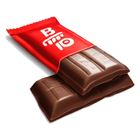 chocolate bar with red sachet that named " beng beng " sticker