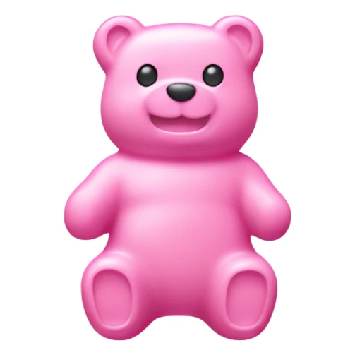 aesthetic gummy bear pastel pink sticker