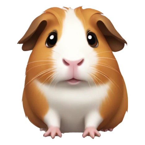 A Guinea Pig, with hearts around sticker