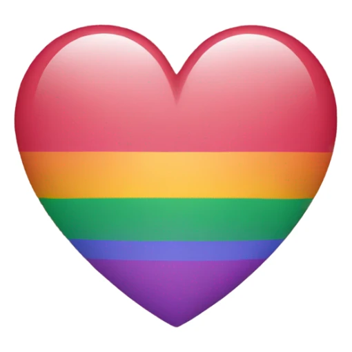 heart emoji with the lesbian flag inside sticker