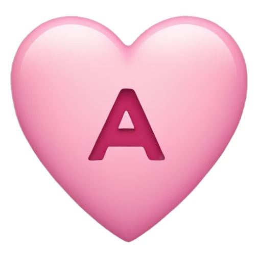 heart with the letter a in the middle sticker