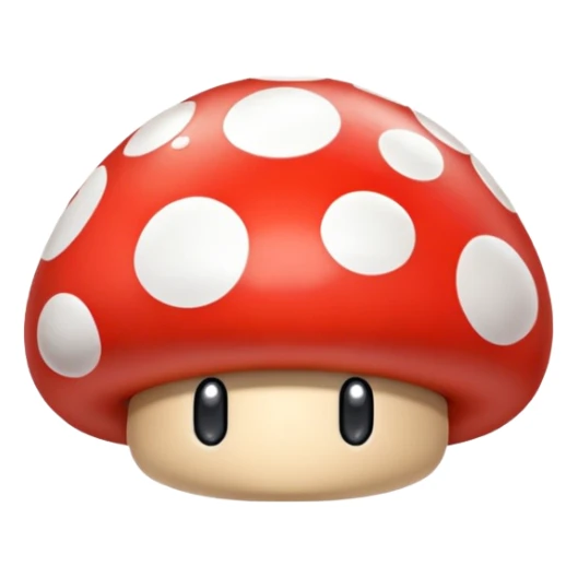 Super Mario red mushroom with white spots sticker