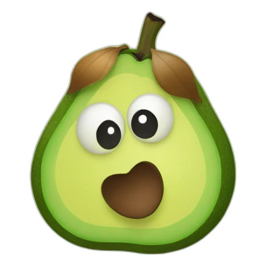 heart eyes emoji mbut it's an avocado sticker