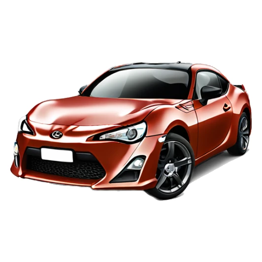 Side view Chewbacca’s teeth grill Toyota 86 ,blueberry color,chrome wheels  sticker