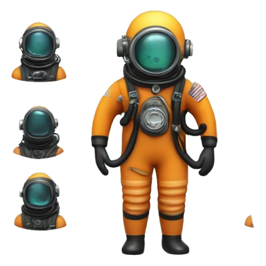 deep sea diver with kirby Morgan helmet rubber diving-suit sticker