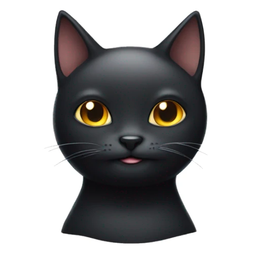 Black cat , face only, with a smirk on his face, with halo around his head sticker