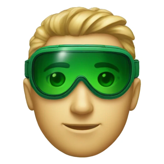 A cool pair of some Green aviator goggles sticker