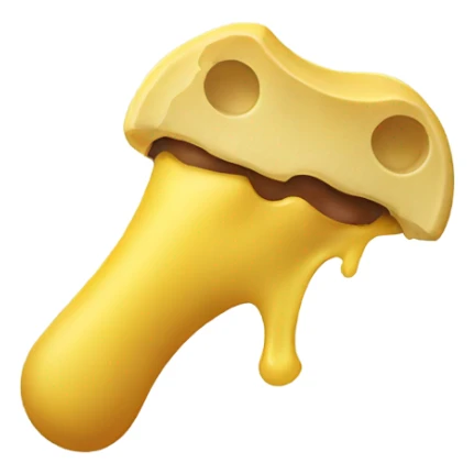 emoji eating half of a yellow bone  sticker