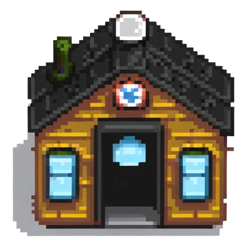 tiny simple train station icon, modern colors, minimal details, small size sticker