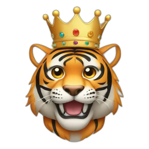 Tiger with crown sticker