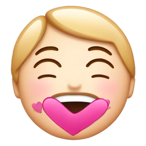 kissing face with pink hearts around it  sticker