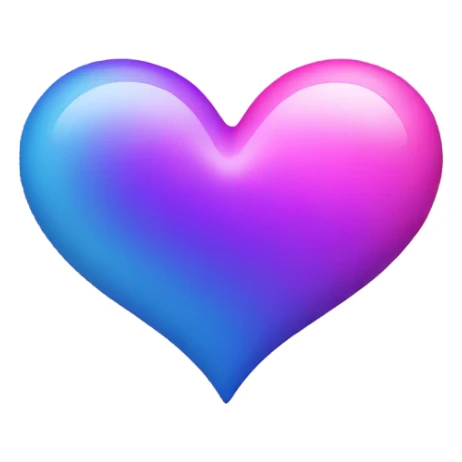 Pink purple blue heart sticker