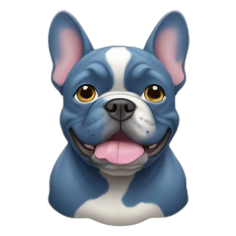 Blue French bull dog sticker