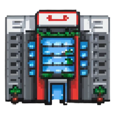 business company office building with logo sticker