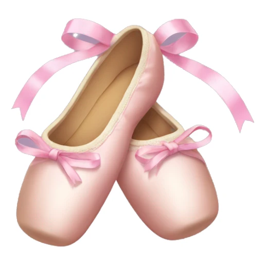  an emoji featuring a ballet slipper with ribbons and a girly aesthetic. sticker