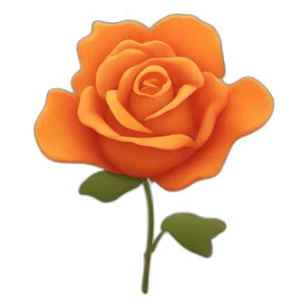 Une fleur en silhouette de femme de couleur orange rose sticker