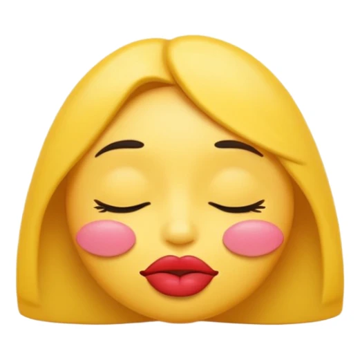 Make me an emoji sticking out his lips and closing his eyes sticker