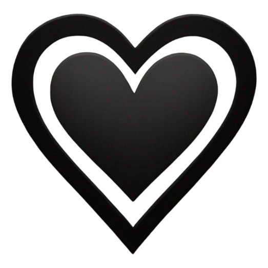black heart with a c in the middle  sticker