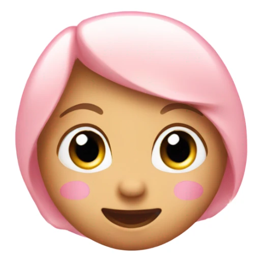 Light baby pink heart emoji with sparkles  sticker