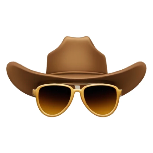 cowboy sunglasses slight smile sticker