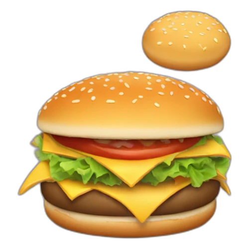 un hamburger qui mange un hamburger sticker