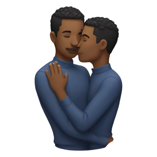 gay couple kissing sticker