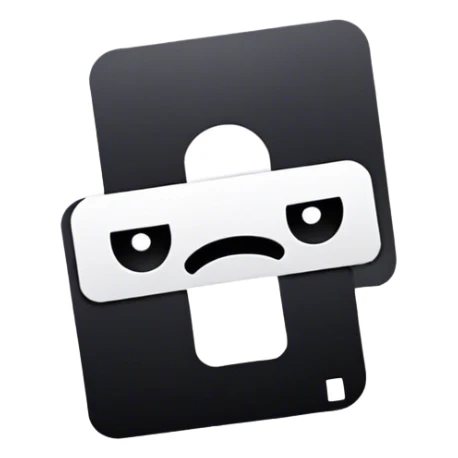 Black card with white letters spelling sarcasm sticker