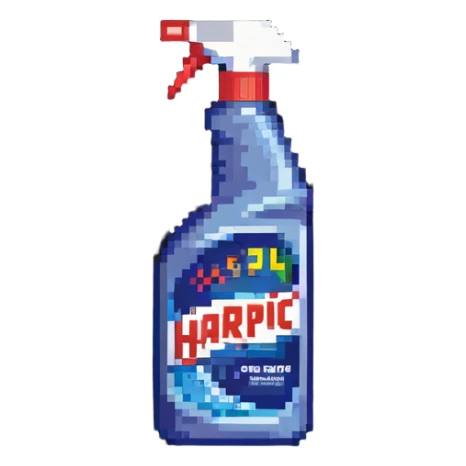 bottle of Harpic toilet cleaner sticker
