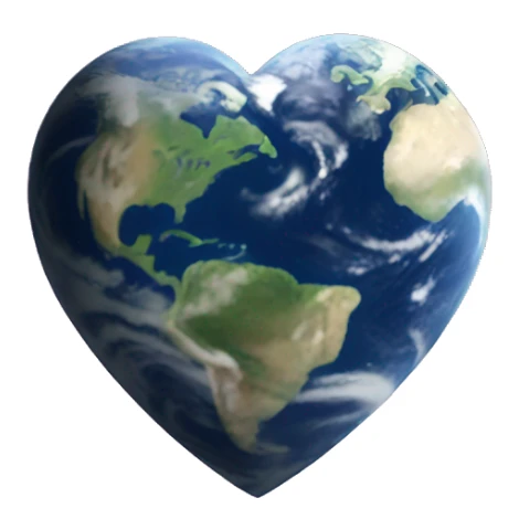 Heart going from earth to the moon  sticker
