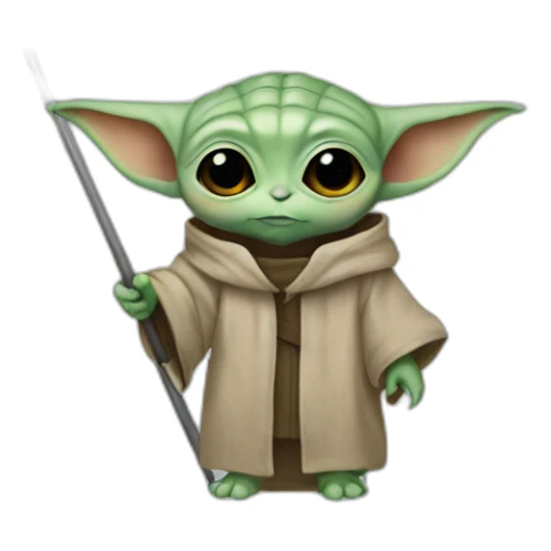 baby yoda  Ukraine flag sticker
