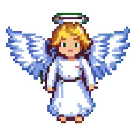 angel with wings and halo sticker