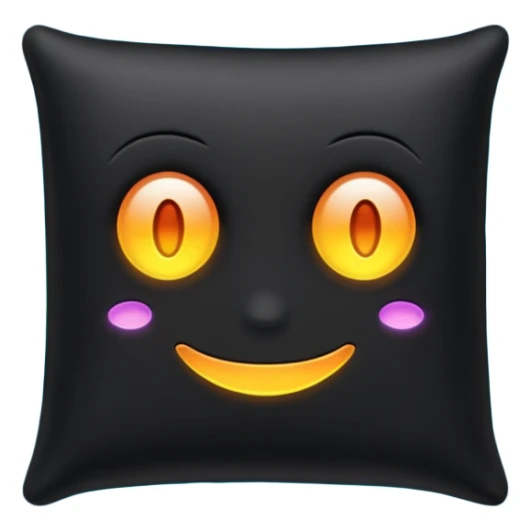 a black  pillow with dark aura coming out of it  sticker