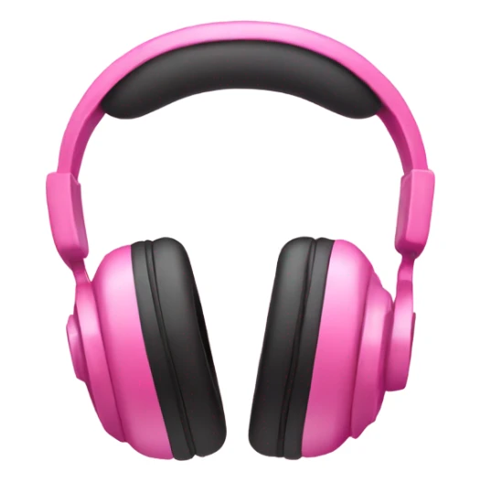 Pink headphones with pink bows  sticker