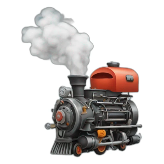 smoking engine sticker