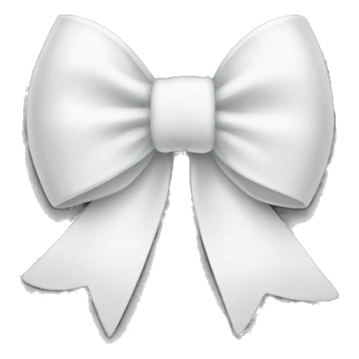 white bow sticker