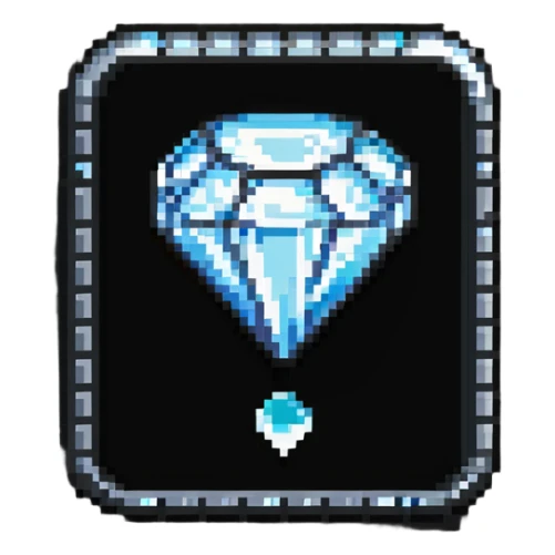 YouTube diamond play button award badge in pixel art style sticker