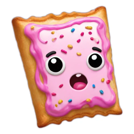 pop tart with pink frosting and sprinkles scared sticker