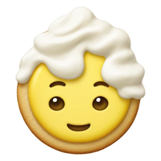 Lemon cookie with a lot of frosting  sticker