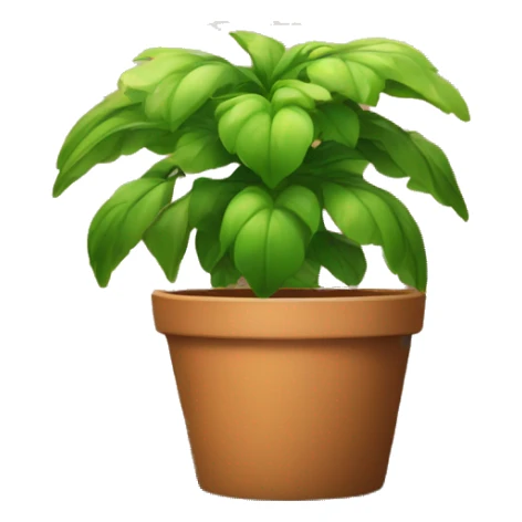 potted plant under the house roof sticker