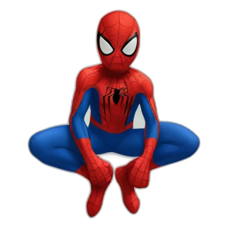 Spiderman qui fait une rour sticker