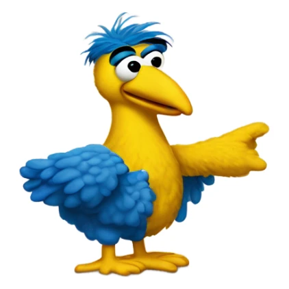Thinking big bird Sesame Street  sticker
